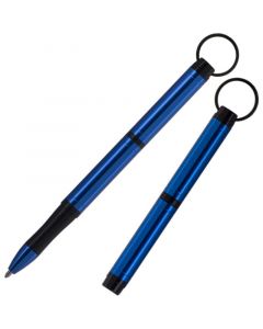 Backpacker Space Pen, Aluminium Anodisé Bleu avec Porte-Clés (#BP/BL)