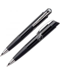 Eclipse Space Pen, Black Plastic with Clip and NASA "Meatball" Logo (#ECL-NASAMB)