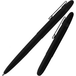 Fisher Space Pen # W400B-GCLFG Matte Black Bullet Pen with Gold Tip and Clip 