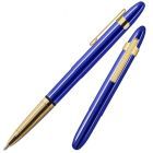 Bullet Space Pen, "Blauer Mond" mit Goldfarbenem Fingergrip und Goldenem Clip (#400BB-GFGGCL)